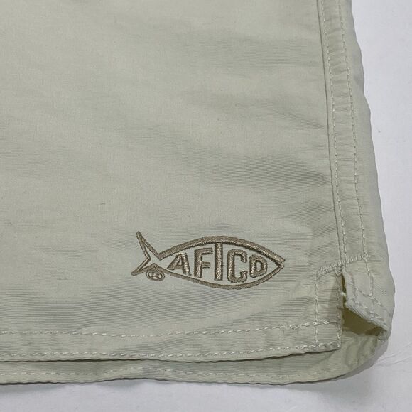 AFTCO Everyday Shorts Nylon Active Fit UPF 50 Mens 42x9 Bone Cream Fishing Beach - Picture 4 of 11